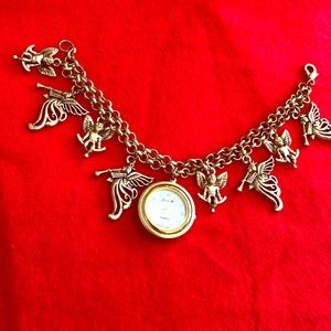 Angel song charm bracelet watch